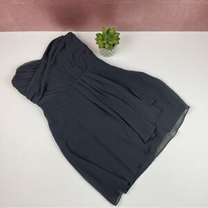 Express Solid Black Gray Sweetheart Mini Dress Women Size 0 Party Going Out